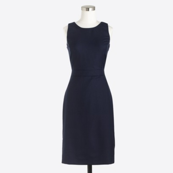 J. Crew Wool Blend Sheath Dress in Navy, 10 - Picture 3 of 6